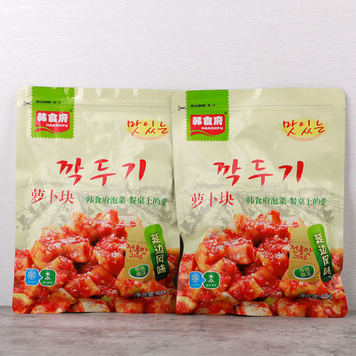 韩食府 地窖萝卜块 延吉朝鲜族泡菜 延边手工咸菜 萝卜咸菜400g - 图1