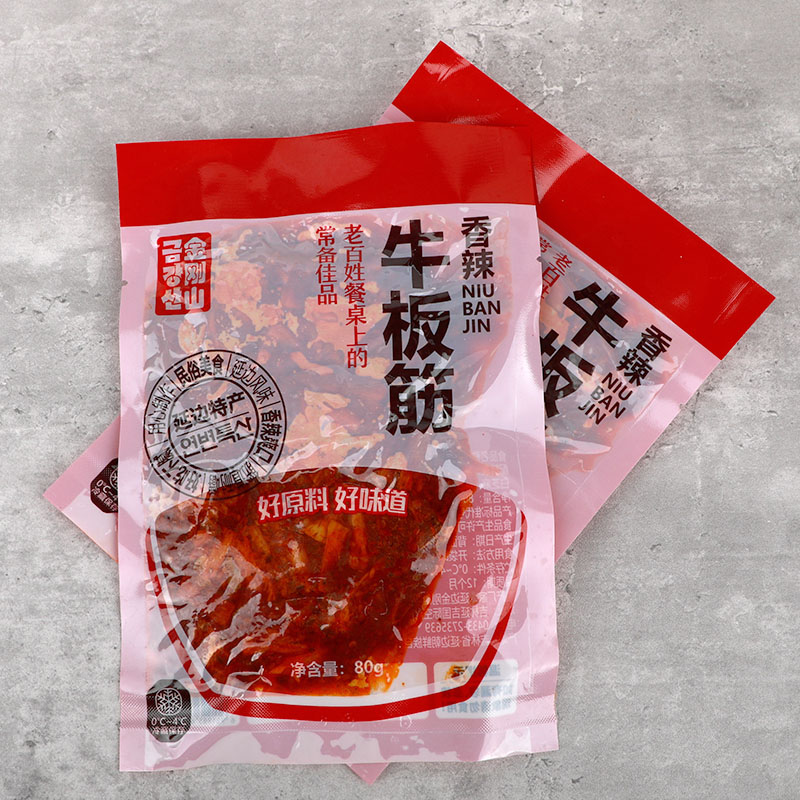 金刚山延边牛板筋辣条正宗延吉牛板筋片特产香辣板筋条零食小包装 - 图0