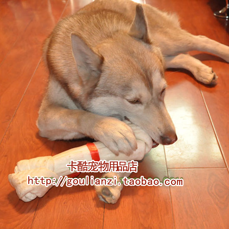 包邮天然牛皮咬胶大型犬洁牙棒磨牙骨松狮臧獒磨牙大骨头高加索-图0