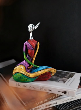 抽象人物树脂摆件手工彩绘送礼