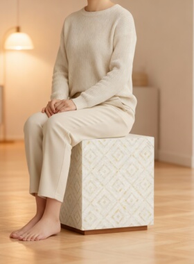 简约现代几何复合材料雕刻摆件