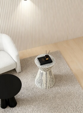 极简几何陶瓷茶几边几客厅摆件