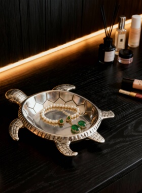 轻奢合金乌龟造型收纳摆件