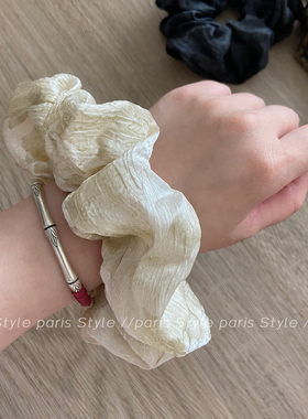 法式古典亮丝大肠发圈头绳高颜值