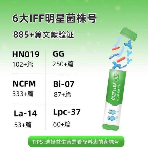 怡能U畅300益生菌IFF(原美国杜邦)嗜酸乳双歧杆菌HN019鼠李糖NCFM - 图1