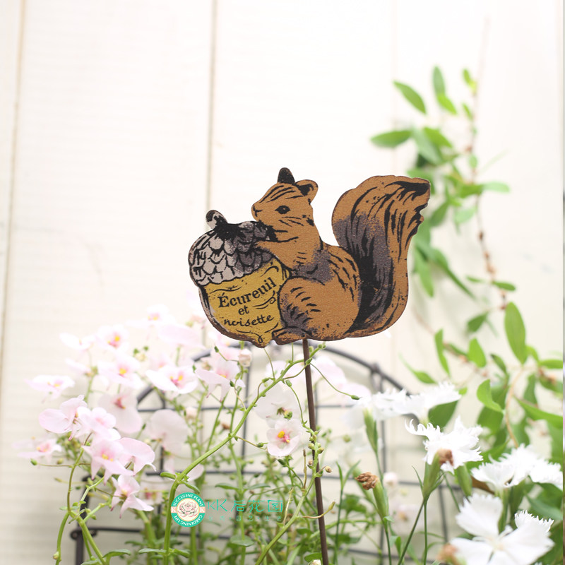 日系杂货铁艺花插动物气球兔子猫咪栅栏装饰品插件地插满28包邮,淘宝优惠券,粉丝福利购,淘宝优惠卷