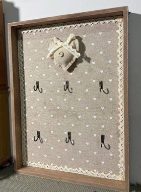 实木相框自带挂钩装饰摆件挂饰娃娃框30*40*3.5cm