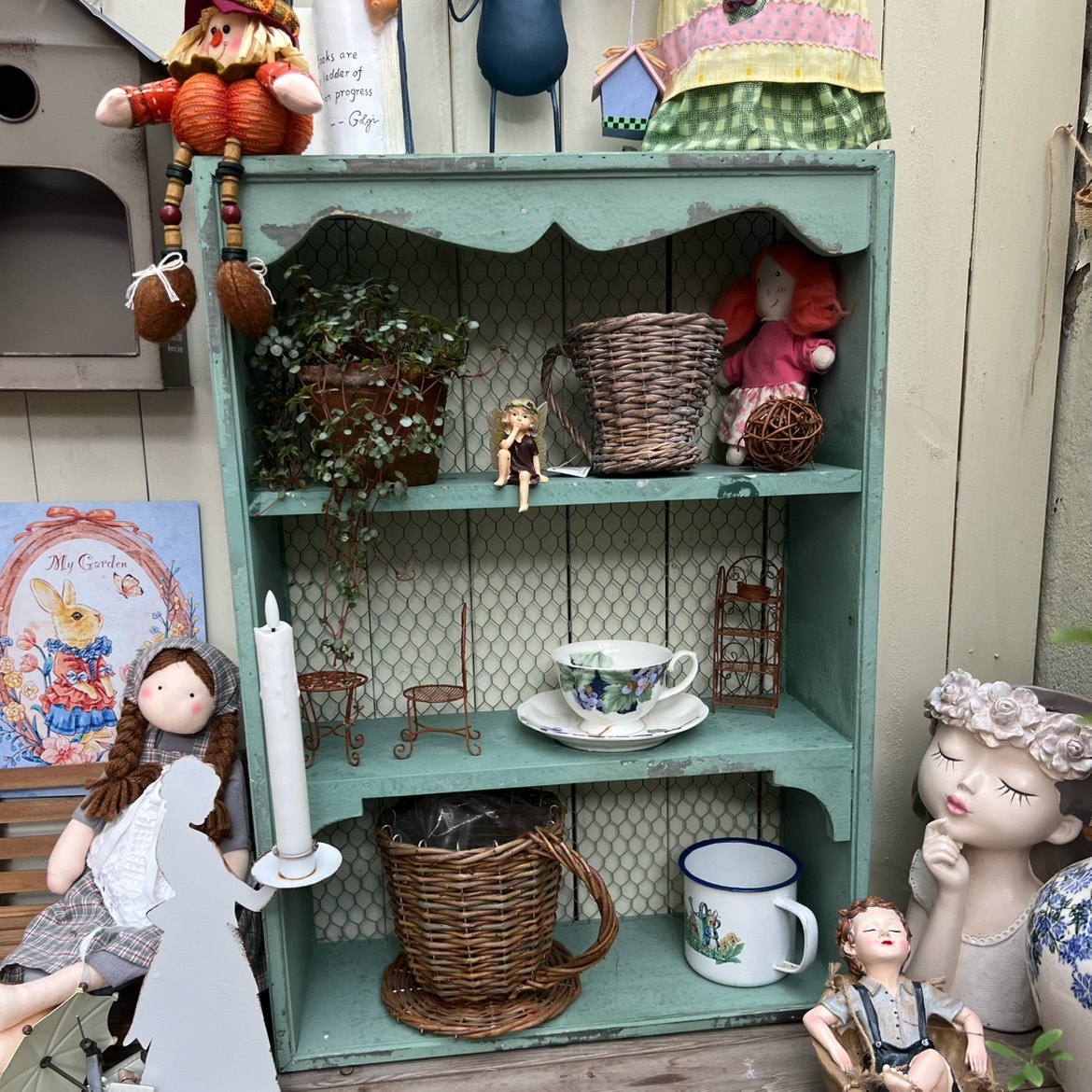 ins上墙做旧柜子铁网置物架复古多层花架实木壁挂民宿木质壁挂柜,淘宝优惠券,粉丝福利购,淘宝优惠卷