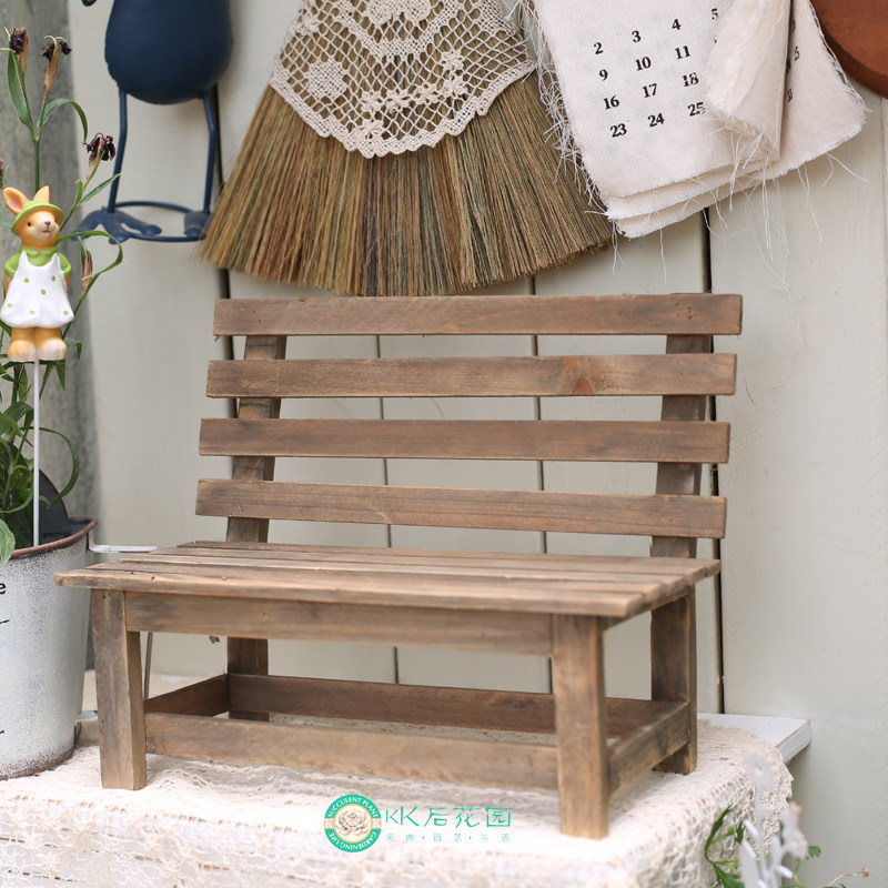 花园椅子ZAKKA风杂货风桌面椅子摆件复古做旧风椅子花架小凳子,淘宝优惠券,粉丝福利购,淘宝优惠卷