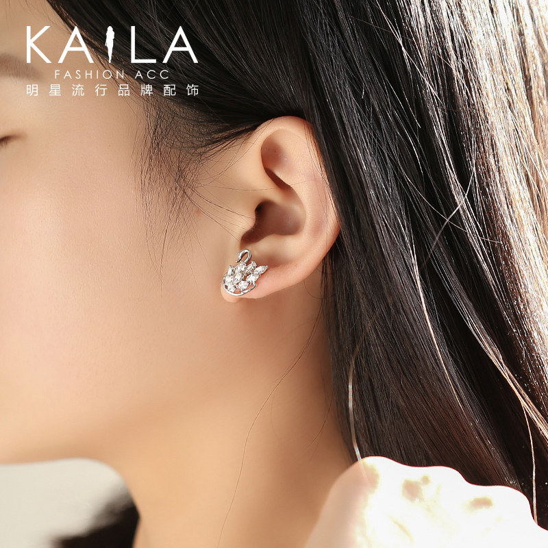 kaila小天鹅女925银针韩国耳钉 kaila耳钉