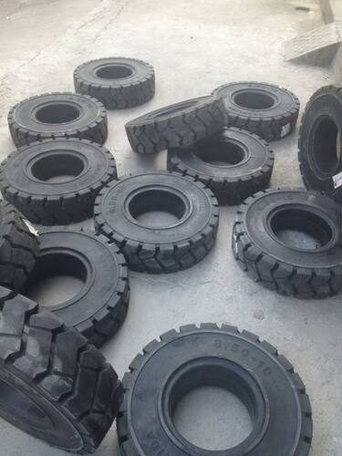 叉车专用实心轮胎杭叉合力3/3.5吨前轮28x9-15后轮650-10充气轮胎 - 图0