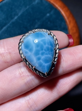 吴瓜瓜海纹石蛋面豪镶大钻石