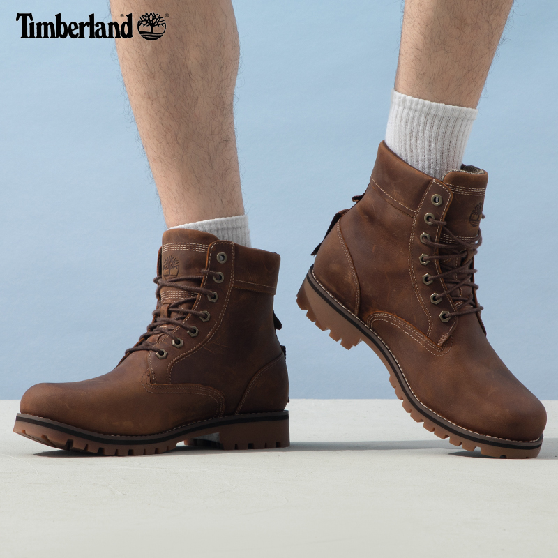 Timberland添柏岚大黄靴男秋冬户外高帮工装鞋休闲靴防水马丁靴