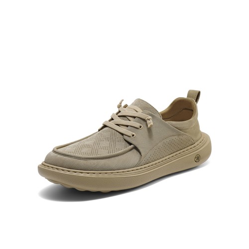 百丽男鞋免系带透气布鞋2025新款夏季商场厚底休闲爸爸鞋8SW01BM5 - 图2