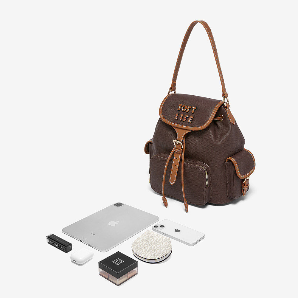 圣诞礼物百思图25冬季商场新款大容量书包旅行双肩背包女WQ001DX5,淘宝优惠券,粉丝福利购,淘宝优惠卷