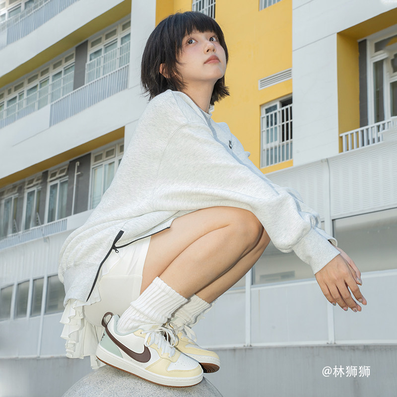 NIKE耐克官方NIKE COURT BOROUGH LOW RECRAFT 大童运动鞋HV1804