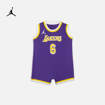 Jordan official Nike Jordan boy Los Angeles Lakers James baby boy one-piece suit FB1087