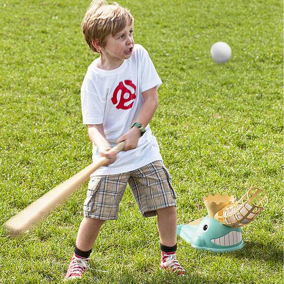 Children's foot ejection training baseball set