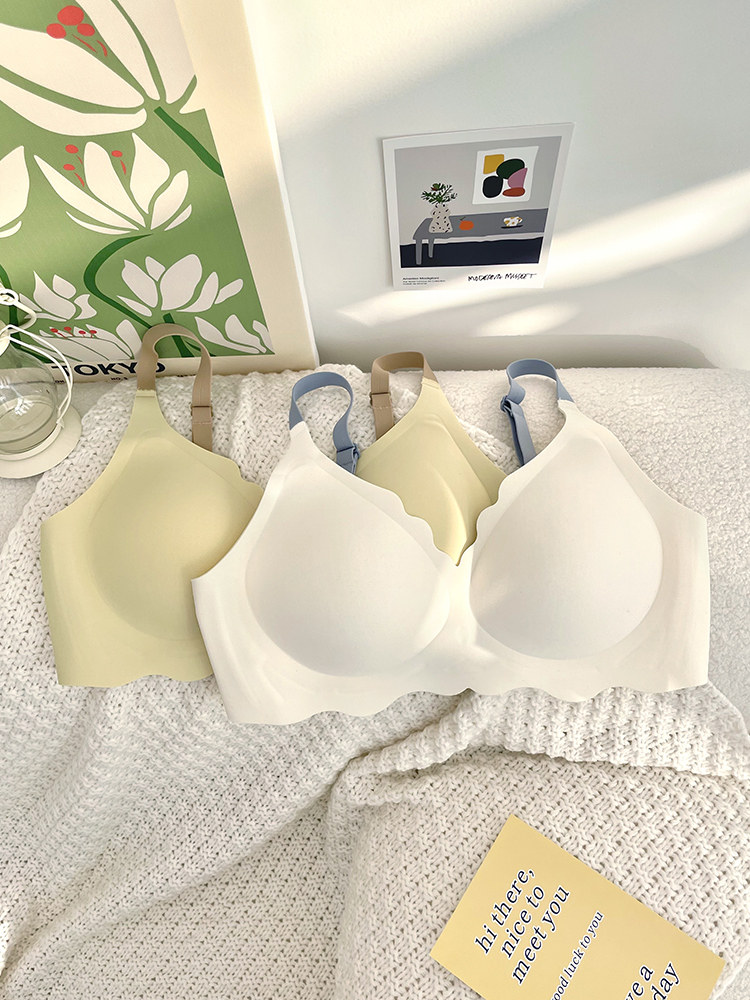 无钢圈薄款小胸聚拢上托小浪花文胸 俞兆林优格文胸