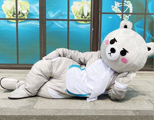 网红熊牵然熊卡通人偶服装抖音同款活动宣传表演跳舞成人玩偶服 - 图0