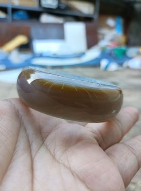 一物一拍巴西天然水晶玛瑙手镯加宽加厚无烧原石特色女手环礼217