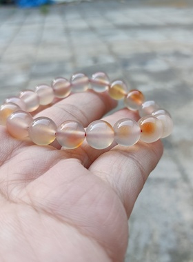 特价巴西天然水果冻玛瑙手链圆珠10mm招桃花旺财时尚百搭女155