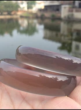 巴西纯天然原色玉髓礼品玛瑙手镯