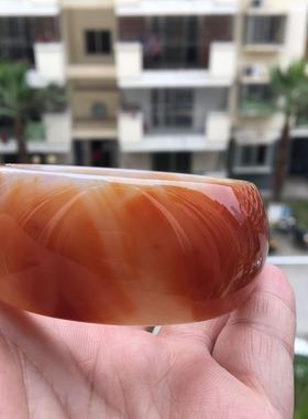 一物一拍巴西超宽加厚正品天然红俏玛瑙手镯圆滑女礼厦门批359