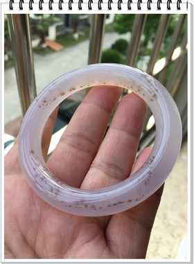 正品美丽水草满天星纯天然复古圆条紫色底手镯水润原色新年礼物82