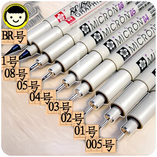 超防水！龙头冲洗笔迹不变!PIGMA日本樱花勾线笔MICRON描边笔 - 图2