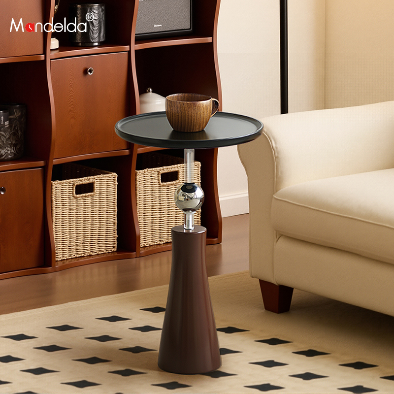 Mandelda卧室床头小边几可移动床头柜艺术边桌家用茶几置物架圆桌 - 图2