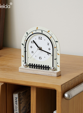 拱形中古风创意时钟装饰摆件