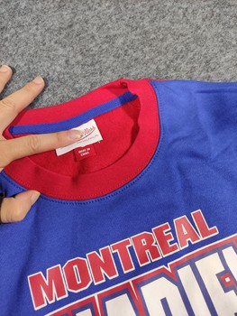 Retro Mitchell ຮ່ວມ NHL Montreal Canadiens ice hockey splicing pullover round neck sweatshirt ຄວາມຮ້ອນ