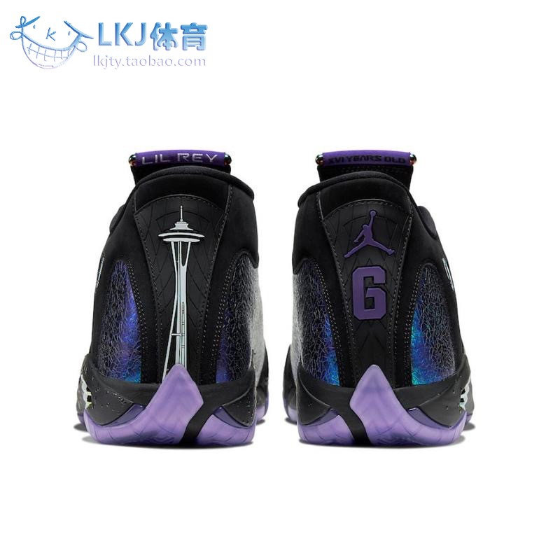 LKJ体育 Air Jordan 14 DB AJ14 慈善 星空黑紫 蓝紫 CV2469-001 - 图1