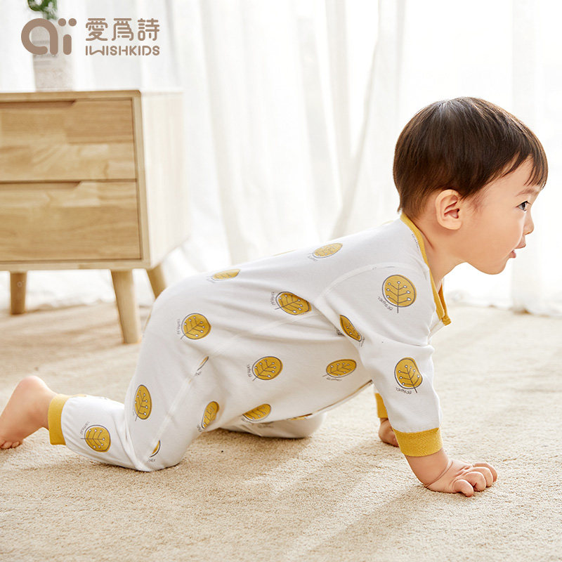 爱为诗新生儿宝宝连体衣秋装睡衣 iwishkids连身衣/爬服/哈衣