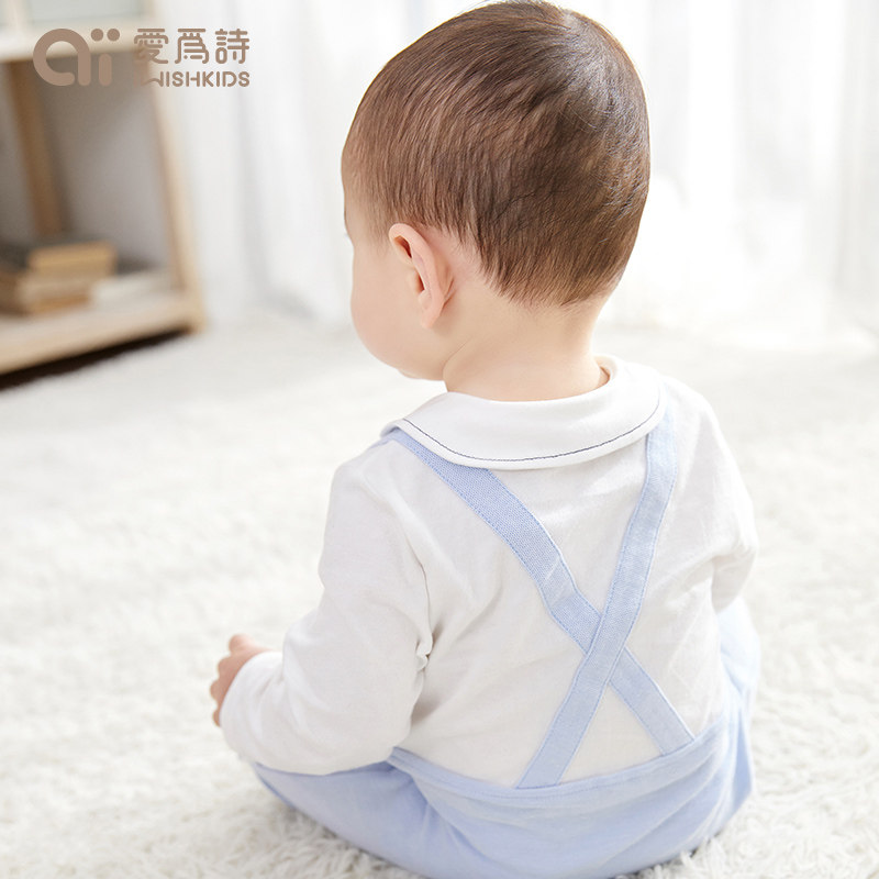 爱为诗0-2岁新生婴儿衣服男女哈衣 iwishkids连身衣/爬服/哈衣