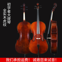 Van Aileen C004 artisanal solid wood cello upscale adult beginner examination professional playing natural real tiger veins