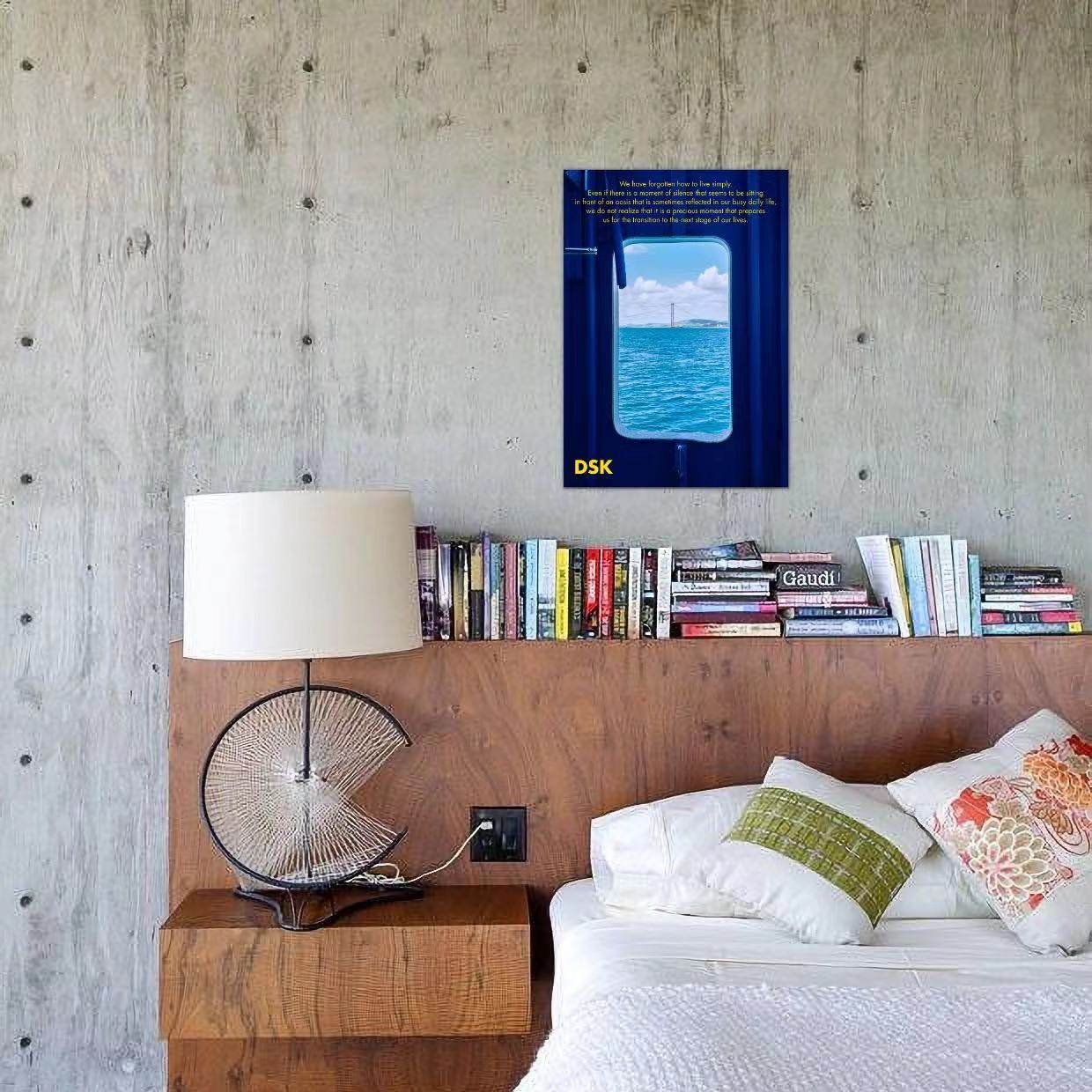 Blue Sea Cafe 夏日蓝色小清新大海韩国海报 现代装饰画道具,淘宝优惠券,粉丝福利购,淘宝优惠卷