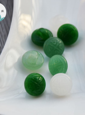 纯天然无优化天然石纽扣扣子吊坠