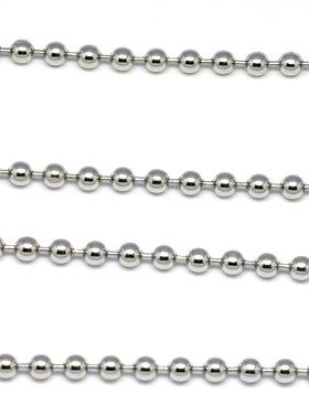 4MM钛钢珠链/钛钢项链/不锈钢杰克船长项链[1073]