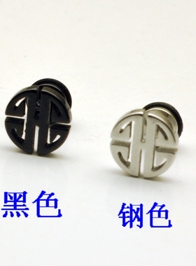 圆形钛钢时尚风不掉色钉子耳环