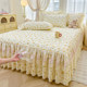 New double-layer gauze lace bed skirt single-piece quilted bed sheet cover three-piece set thickened bed sheet four-piece set universal for all seasons