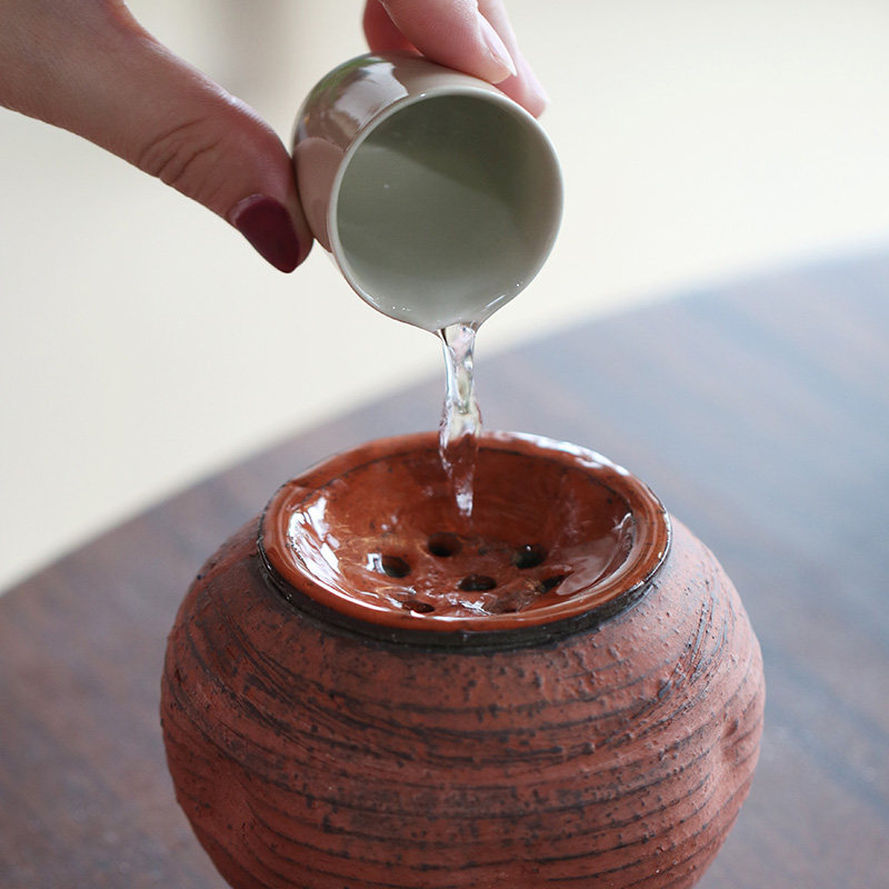 万家造物创意手工粉引建水茶洗陶瓷茶盂带盖茶渣缸茶洗缸笔洗水洗,淘宝优惠券,粉丝福利购,淘宝优惠卷