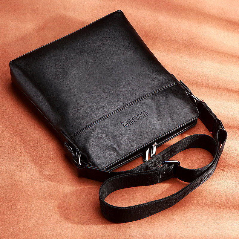 斐格男包牛皮商务休闲单肩包 斐格男士包袋