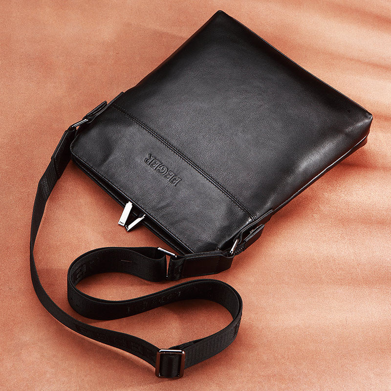 斐格男包牛皮商务休闲单肩包 斐格男士包袋