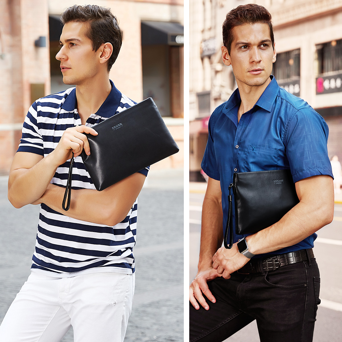 男士真皮休闲大容量信封包男包 斐格男士包袋