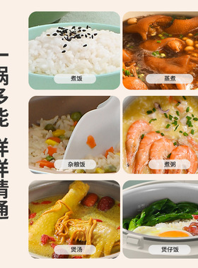 利仁FB-D3568含钛珐琅球釜锅胆智能家用电饭煲蒸米饭电炖锅煮饭锅