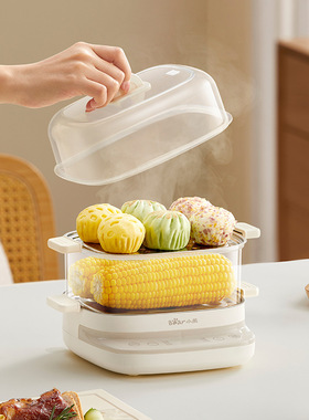 小熊蒸蛋器ZDQ-E12H3 家用小型煮蛋可预约定时早餐机自动断电蒸锅