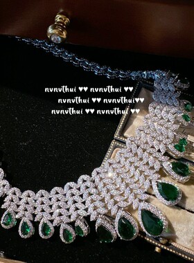 莫吉托绿石彗星蜂巢项链 富婆的快乐 镀18K金 麦穗水滴锆石手链