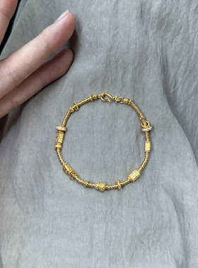 小红书金色新中式古法盘缠手链